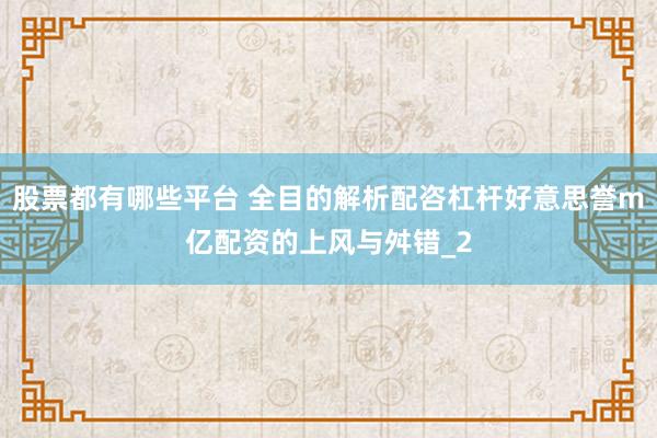 股票都有哪些平台 全目的解析配咨杠杆好意思誉m亿配资的上风与舛错_2